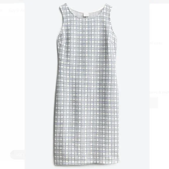 Kaileigh | Dresses | Kaileigh Morton Knit Dress Blue And White Plaid Size  Medium | Poshmark